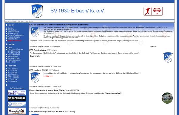 Vorschau von www.sverbach.de, SV Erbach 1930 e.V.