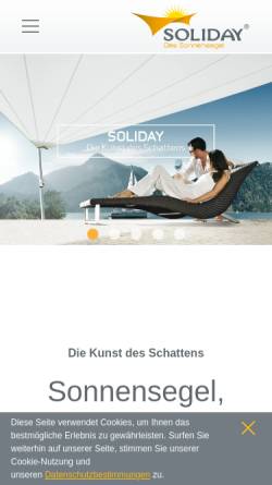 Vorschau der mobilen Webseite www.soliday.at, Plaspack Netze GmbH