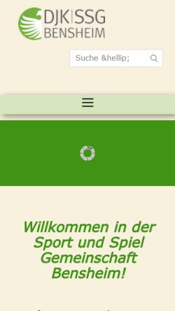 Vorschau der mobilen Webseite www.ssg-bensheim.de, DJK-SSG Bensheim e.V.