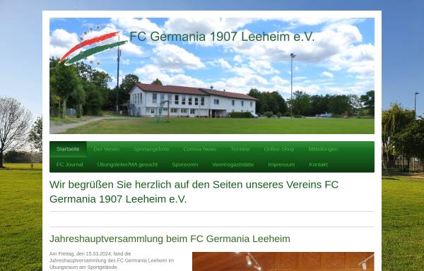 Vorschau von www.fc-leeheim.de, Fußballclub Germania 1907 Leeheim e.V.