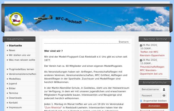Vorschau von www.mfc-riedstadt.de, Modell-Flugsport-Club Riedstadt e.V.