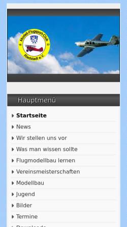 Vorschau der mobilen Webseite www.mfc-riedstadt.de, Modell-Flugsport-Club Riedstadt e.V.