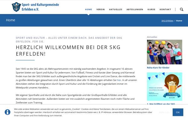 Vorschau von www.skg-erfelden.de, Sport- und Kulturgemeinde Erfelden e.V.