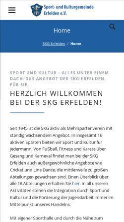 Vorschau der mobilen Webseite www.skg-erfelden.de, Sport- und Kulturgemeinde Erfelden e.V.
