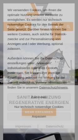 Vorschau der mobilen Webseite www.achim-zuschlag.de, Installationsfachbetrieb Achim Zuschlag