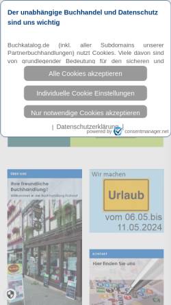 Vorschau der mobilen Webseite www.buchhandlungfruehauf.de, Buchhandlung Frühauf