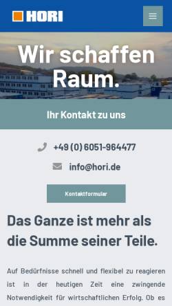 Vorschau der mobilen Webseite hori.de, HORI Bauservice GmbH