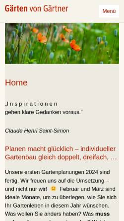 Vorschau der mobilen Webseite www.gaerten-von-gaertner.de, Gärten von Gärtner