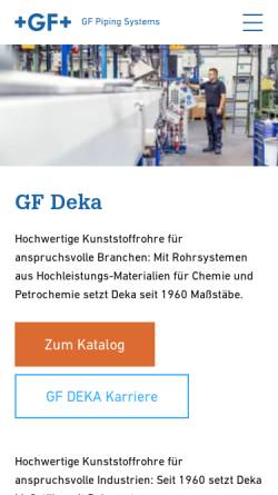 Vorschau der mobilen Webseite www.gfps.com, Georg Fischer DEKA GmbH