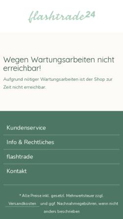 Vorschau der mobilen Webseite www.flashtrade24.de, Flashtrade, Oliver Klotzbach & Oliver Bindner GbR