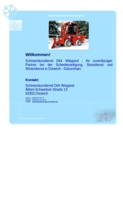 Vorschau der mobilen Webseite www.winterdienst-dreieich.de, Schneeräumdienst Dreieich Dirk Wiegand