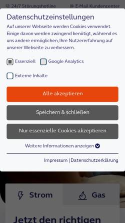 Vorschau der mobilen Webseite www.stadtwerke-dreieich.de, Stadtwerke Dreieich GmbH