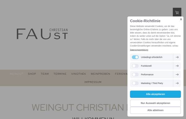 Vorschau von www.christianfaust.de, Weingut Christian Faust