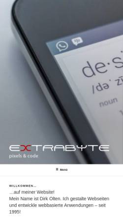 Vorschau der mobilen Webseite www.extrabyte.de, Extrabyte - Dirk Olten