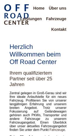 Vorschau der mobilen Webseite www.jeep-online.de, Off Road Center