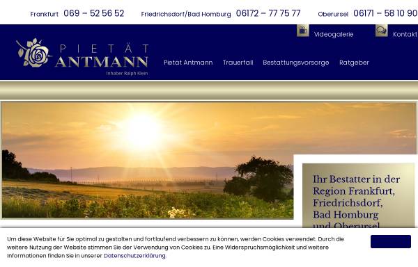Vorschau von www.antmann.de, Pietät Antmann