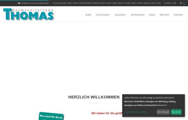 Vorschau von www.thomas-raumausstattung.de, Thomas Raumausstattung