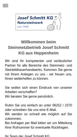 Vorschau der mobilen Webseite www.schmitt-kg.de, Josef Schmitt KG