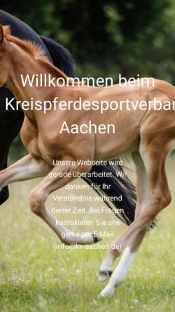 Vorschau der mobilen Webseite www.kv-aachen.de, Kreispferdesportverband Aachen