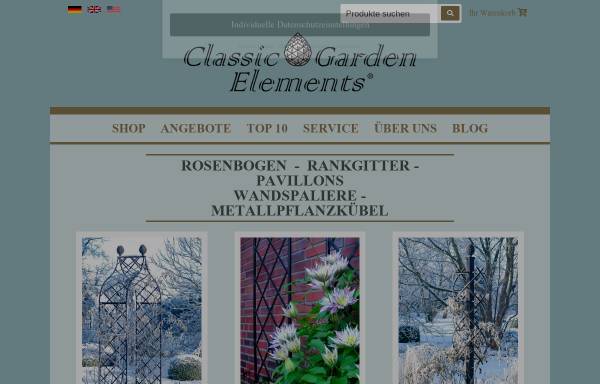 Vorschau von www.classic-garden-elements.de, Classic Garden Elements Vertriebs GmbH