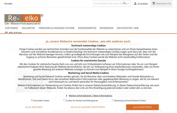 Vorschau von re-elko.com, Re-Elko - Der Massivholzspezialist