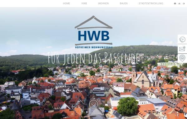 Vorschau von hwb-hofheim.de, Hofheimer Wohnungsbau GmbH