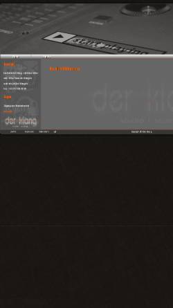Vorschau der mobilen Webseite www.der-klang.de, Der Klang