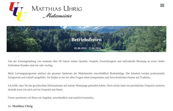 Vorschau von www.maler-meister-uhrig.de, Malermeister Matthias Uhrig