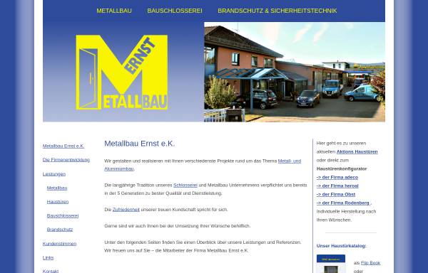 Vorschau von www.metallbau-ernst.com, Metallbau und Bauschlosserei Albert Ernst