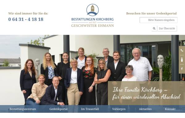 Vorschau von www.ehmann-limburg.de, Beerdigungsinstitut Ehmann