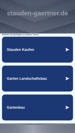 Vorschau der mobilen Webseite www.stauden-gaertner.de, Stauden-Gärtner - Inh. Hans Pohler