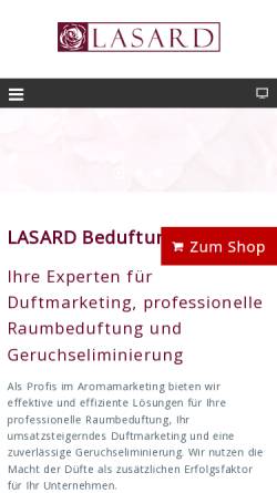 Vorschau der mobilen Webseite www.lasard.de, Lasard Beduftungssysteme