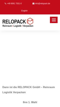 Vorschau der mobilen Webseite www.relopack.de, Relopack GmbH