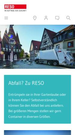 Vorschau der mobilen Webseite reso-gmbh.de, Reso GmbH