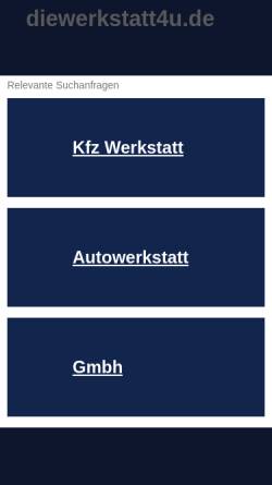 Vorschau der mobilen Webseite www.diewerkstatt4u.de, Die Werkstatt GmbH