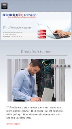 Vorschau der mobilen Webseite www.it-nidderau.de, Friedrich IT-Service