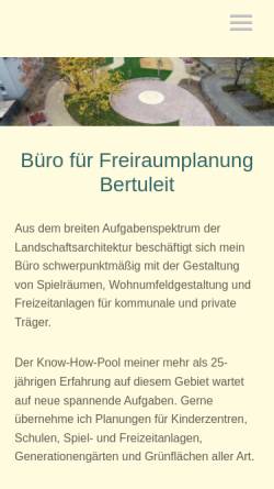 Vorschau der mobilen Webseite www.landschaft-fengshui.de, Planungsbüro Cornelia Bertuleit