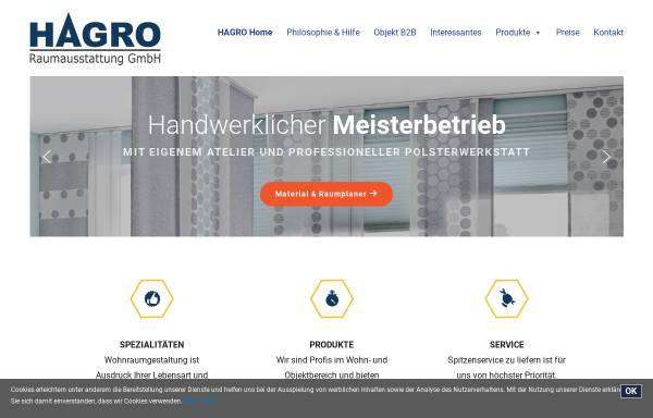Vorschau von www.hagro-raumausstattung.de, Hagro Raumausstattung GmbH