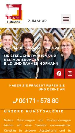 Vorschau der mobilen Webseite bilder-hofmann.de, Bilder & Rahmen Hofmann GmbH