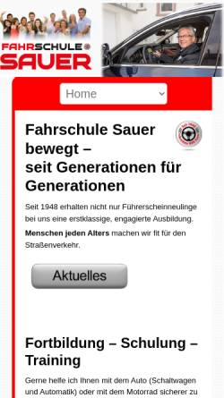 Vorschau der mobilen Webseite willi-sauer.de, Fahrschule Willi Sauer