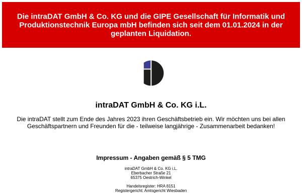 Vorschau von www.intradat.com, Intradat GmbH & Co. KG