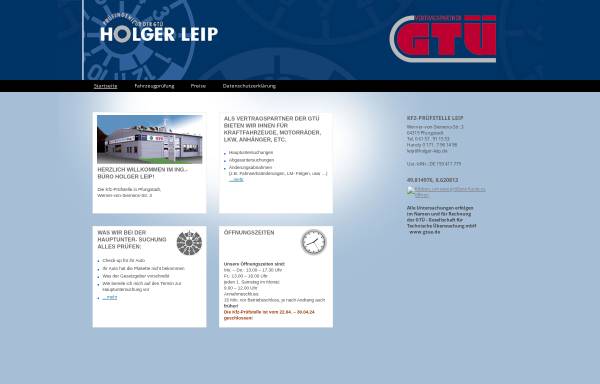 Vorschau von www.holger-leip.de, Ingenieurbüro Holger Leip