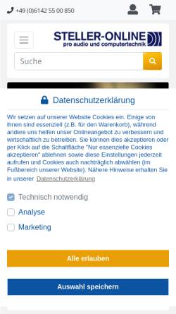 Vorschau der mobilen Webseite www.steller-online.de, Steller-Online