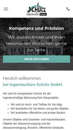 Vorschau der mobilen Webseite www.schuetz-news.de, Ingenieur-Büro Schütz GmbH