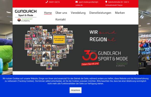 Vorschau von www.sport-mode-gundlach.de, Gundlach Sport & Mode