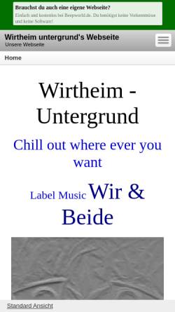 Vorschau der mobilen Webseite wirtheim-untergrund.beepworld.de, Wirtheim-Untergrund