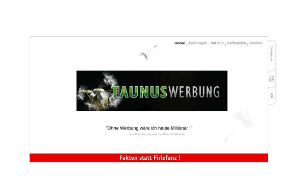Vorschau von www.taunus-werbung.de, Taunuswerbung