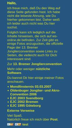 Vorschau der mobilen Webseite www.ws-online.de, Wolfgang