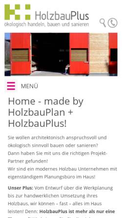 Vorschau der mobilen Webseite www.holzbauplan.de, Konstruktionen für den Holzbau von Schwander