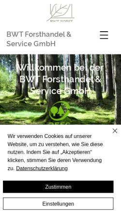 Vorschau der mobilen Webseite www.von-buttlar-forst.de, Forstverwaltung von Buttlar-Elberberg und Bwt Forsthandels-GmbH
